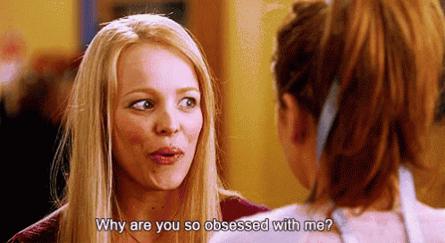 a woman is asking another woman why are you so obsessed with me ?