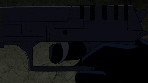 a cartoon drawing of a gun being fired