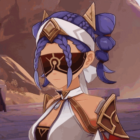 a cartoon character wearing a mask and a braided headband