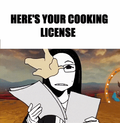 a black and white cartoon of a woman holding a piece of paper and a hand pointing at her face .