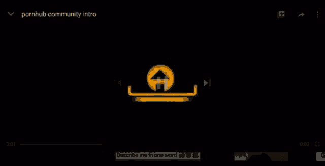 a black background with a yellow porn hub community logo