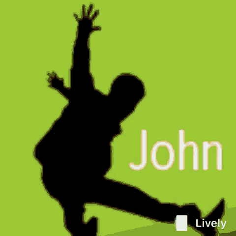 a silhouette of a man jumping in the air with the word ringo in the corner
