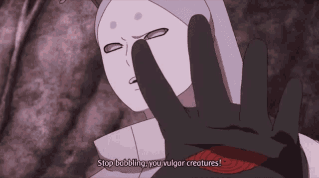 a cartoon character says stop babbling you vulgo creatures