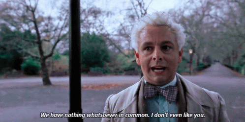 Good Omens I Dont Like You GIF - Good Omens I Dont Like You We Have Nothing GIFs
