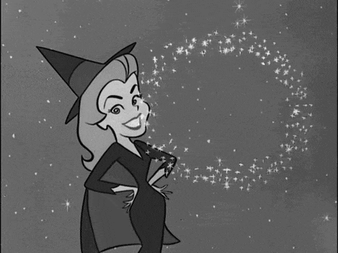 a black and white cartoon of a woman with the words welcome to herb & fable on the bottom
