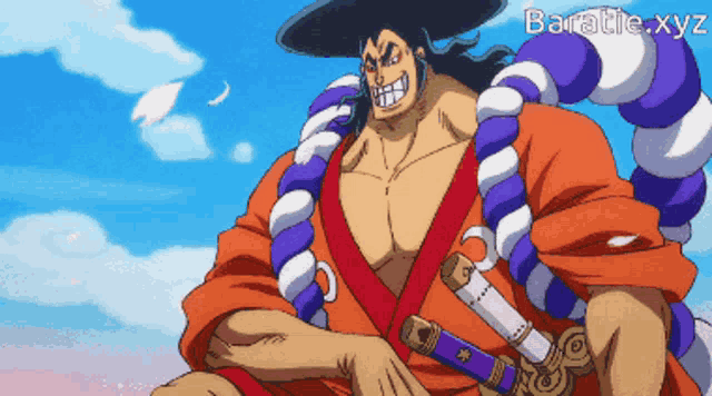 a cartoon of a man holding a sword with the words baratle.xyz written above him