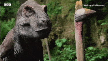 a bbc advertisement showing walking with dinosaurs