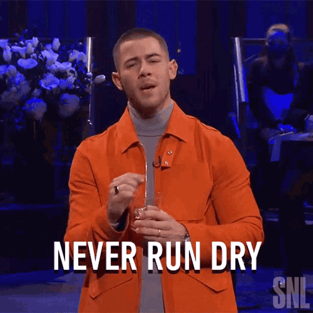 Never Run Dry Nick Jonas GIF - Never Run Dry Nick Jonas Saturday Night Live GIFs