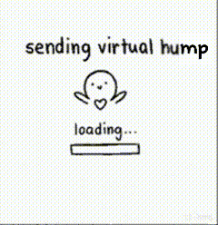 a person holding a tablet with the words " sending virtual hump hump sent "