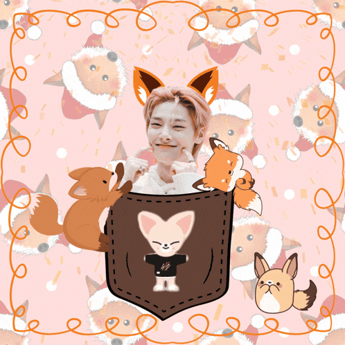 a fox in a pocket with the words get in my pocket