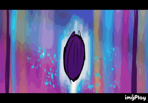 a drawing of a purple object with the word imgplay on the bottom right