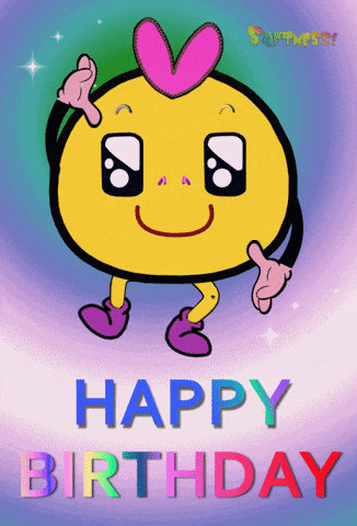 a happy birthday card with a smiley face