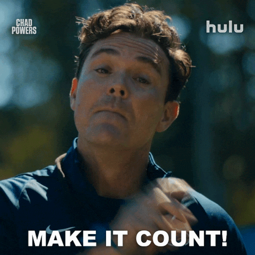 a man says " make it count " in a hulu ad