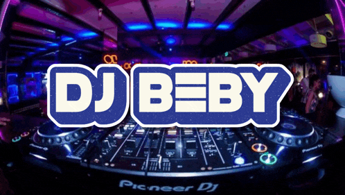 a picture of a dj mixer with the words dj baby on it