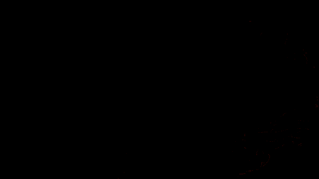 a red background with a lot of lines and dots coming out of it
