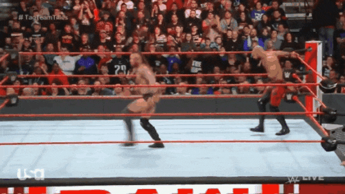a wrestling match is being shown live on usa network