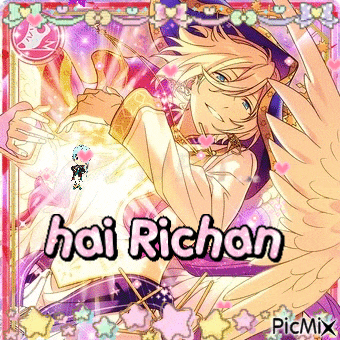 a picture of a boy with wings and the words hai richan on it
