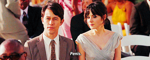 Even We Don’t Know The Backstory To Some Of Our Inside Jokes. GIF - Zooey Deschanel Joseph Gordon Levitt Penis GIFs