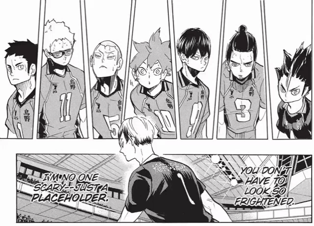 a black and white drawing of a volleyball team with the number 3 on the back of their jersey