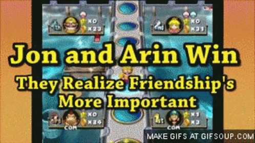 Friendship Jon And Arin Win GIF - Friendship Jon And Arin Win Friendship Is More Important GIFs