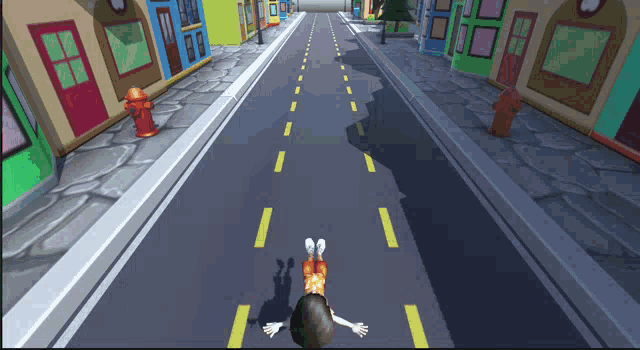 a cartoon of a person laying on the street