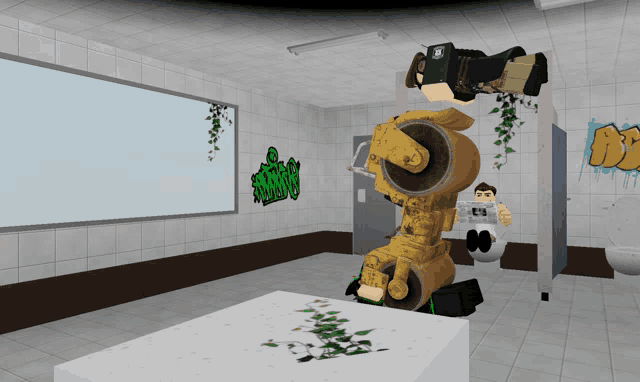 a cartoon drawing of a room with a sign that says ' swamp '
