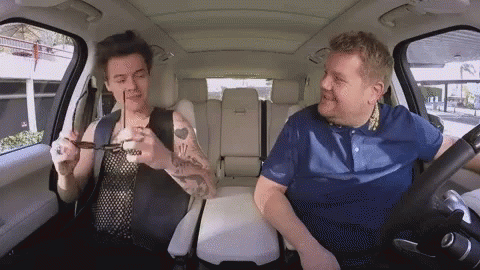 Harry Styles Deal With It I GIF - Harry Styles Deal With It I James Corden GIFs