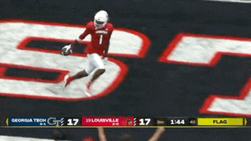 a football game between georgia tech and louisville is being played