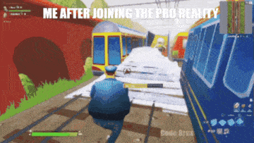 a video game with the words me after joining the pro reality