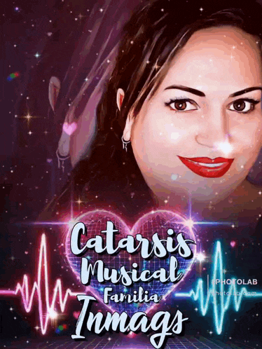 a poster for catarsis musical familia inmags with a woman on it