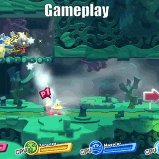 a video game with the word gameplay at the top of the screen