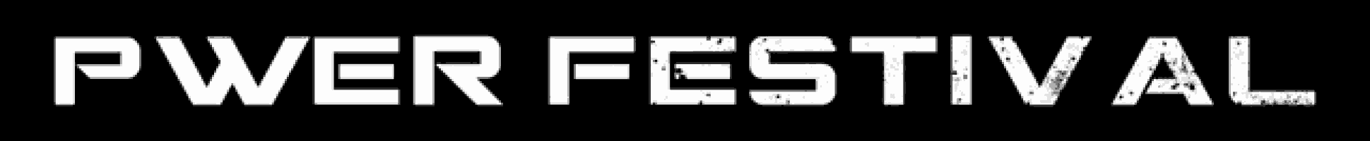 a black background with white letters that say pwer festival