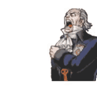 a cartoon drawing of a man with his mouth open