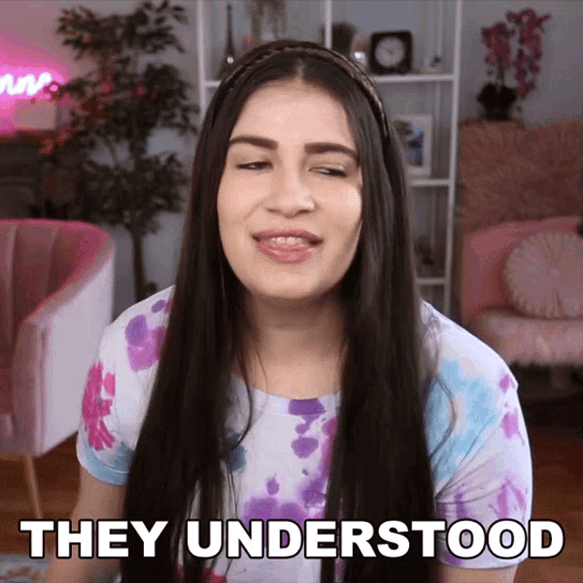 a woman says they understood while making a funny face