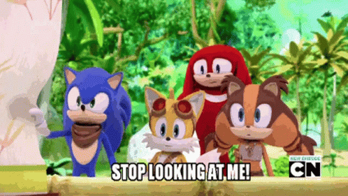 Sonic Boom Stop Looking At Me GIF - Sonic Boom Stop Looking At Me Dont Look At Me GIFs