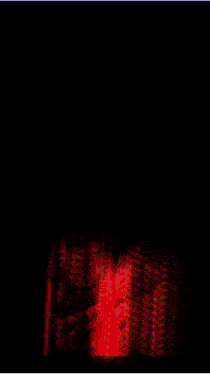 a girl is holding a glowing heart with a sword in it
