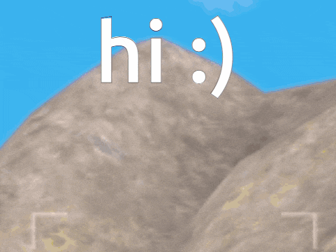 a screenshot of a video game with the words hi :)