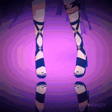 a purple background with honeyx on the bottom right
