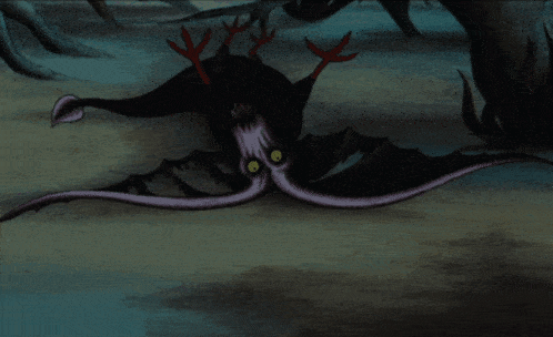 a cartoon drawing of a monster with a long nose