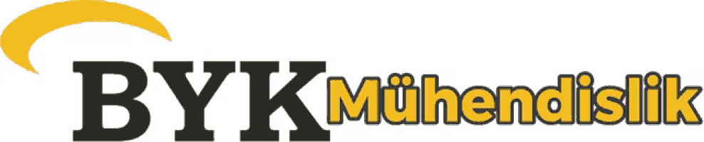 a logo for byk mühendislik with a yellow circle around it