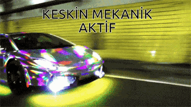 a picture of a car with the words keskin mekanik aktif