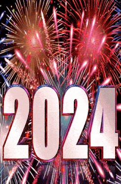 bonne année chat 2024 gif