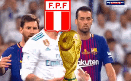 a soccer player with a f.p.f logo on his jersey