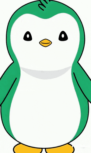 a green and white penguin holding a magnifying glass with vidful.ai at the bottom