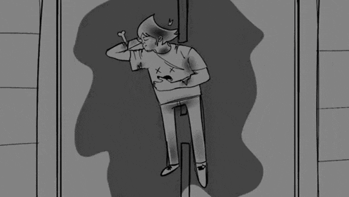a black and white drawing of a person with a crown on his head