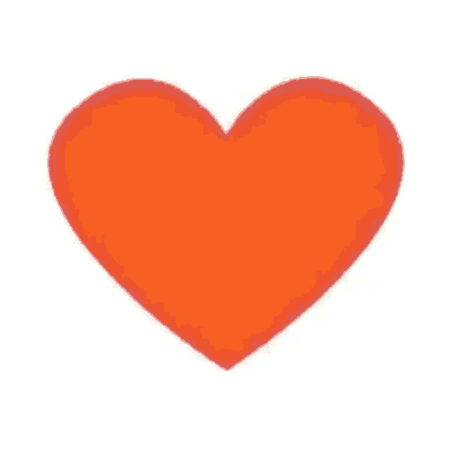 a red heart emoji on a white background