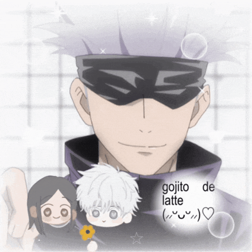 a picture of a man with the words gojito de latte