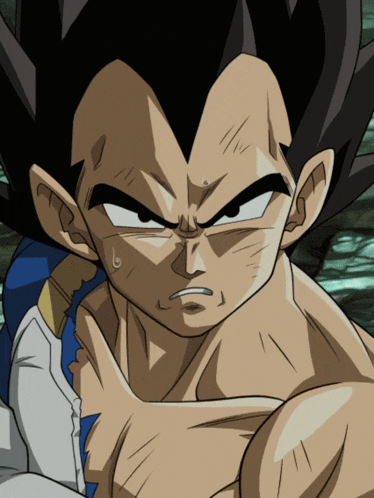 a close up of a cartoon character 's face with a smirk on his face