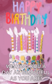 a happy birthday wishing you a day as beautiful as you are !