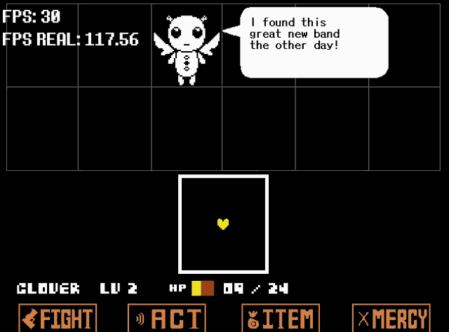 a screenshot of a video game that says ' i found this great new band the other day '